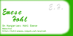 emese hohl business card